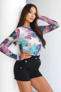 Spodenki model - PERLA CZARNE La Balancia roz. XS/S z guzikami i kieszonkami czarne spodenki materiałowe eleganckie Labalancia