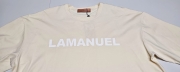 T-shirt LA MANUEL NOIR kokos ONE SIZE koszulka kolor kokosowy/beżowy damska over size świetny model Lamanuel
