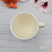 Kubek MAX ceramiczny AGATA wzór kwiatowy Fajans Włocławek 450 ml metoda stempelka kubek z motywem kwiatowym kubek w kwiatki kolorowy duży kubek max na wieczorną zimową herbatę wielki kubek ceramiczny