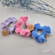 GUMKA do włosów na szydełku rękodzieło SCRUNCHIE szydełkowa gumka do włosów kolorowa