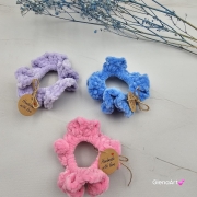 GUMKA do włosów na szydełku rękodzieło SCRUNCHIE szydełkowa gumka do włosów kolorowa