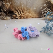 GUMKA do włosów na szydełku rękodzieło SCRUNCHIE szydełkowa gumka do włosów kolorowa