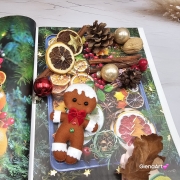 Zawieszka pierniczek świąteczna ludzik pierniczek z filcu 100 % rękodzieło bombka na choinkę z filcu ozdoba świąteczna na choinkę zawieszka piernik