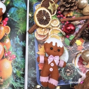 Zawieszka pierniczek świąteczna ludzik pierniczek z filcu 100 % rękodzieło bombka na choinkę z filcu ozdoba świąteczna na choinkę zawieszka piernik