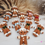 Zawieszka pierniczek świąteczna ludzik pierniczek z filcu 100 % rękodzieło bombka na choinkę z filcu ozdoba świąteczna na choinkę zawieszka piernik