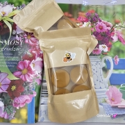 Tealighty wosk pszczeli pogrzewacz tealight z wosku pszczelego naturalna świeca z 100 % wosku pszczelego 3,5 h palenia tealight wosk pszczeli naturalny bez chemii pachnące miodkiem naturalne świeczki 6 szt. opakowanie koperta z okienkiem