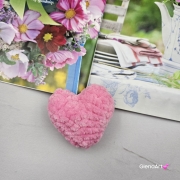 Serduszko jasnoróżowe na szydełku wykonane na szydełku śliczne malutkie serce różowe szydełko