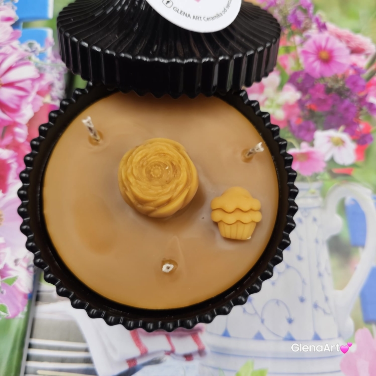 Świeca świeczka z wosku pszczelego wosk pszczeli w czarnym krysztale naturalna świeca z 100 % wosku pszczelego naturalny bez chemii pachnąca miodkiem naturalna świeczka pszczela