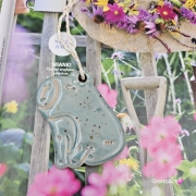 Zawieszka Kapibara seledynowa ozdoba na sznurku Kapibara ceramiczna zawieszka duża Kapibara