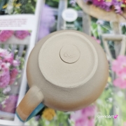 Kubek czeski turkusowy ceramiczny Glena Art beczułka turkusowa kubek turkusowy z uszkiem do kawy herbaty ulubiony kubek ceramiczny ceramika 250 ml