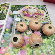 Dynia mała ceramiczna figurka dyni ręcznie robiona figurka na stół lub gdzie chcesz mini dynia dyńki mini na jesień
