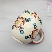Kubek Max Beczułka kaszubski folkowy ceramiczny MAX WDZYDZE - 600 ml piękna kaszubska ceramika ręcznie zdobiony Arbata duży kubek 0,6 l dekoracja Wdzydze