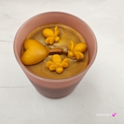 Świeca pszczela świeczka z wosku pszczelego wosk pszczeli w różowym szkle naturalna świeca z 100 % wosku pszczelego naturalny bez chemii pachnąca miodkiem i propolisem naturalna świeczka pszczela 200 g wosk