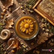 Świeca pszczela świeczka w szkle z wosku pszczelego wosk pszczeli w grubym szkle naturalna świeca z 100 % wosku pszczelego naturalny bez chemii pachnąca miodkiem i propolisem naturalna świeczka pszczela pachnąca miodem