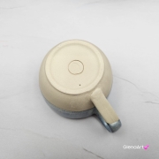Filiżanka ceramiczna Glena Art niebieska z uszkiem do kawy herbaty ulubiony kubek ceramiczny ceramika 250 ml z małą pszczółką wewnątrz
