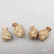 Ptaszki małe ceramiczne 4 szt. figurki jasne wielkanocne lub wiosenne ręcznie robione figurka ptaszek ceramiczny