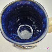 Kubek czeski beczułka z delfinem ceramiczny Glena Art beczułka kubek z uszkiem do kawy herbaty ulubiony kubek ceramiczny ceramika 220 ml delfin kubek głębia oceanu