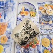 Kubek czarka ceramiczna z pieskiem Corgi ceramiczna Glena Art kubek bez uszka do kawy herbaty ulubiony kubek ceramiczny ceramika 200 ml pies Corgi corgim