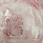 Miska różowa ceramiczna talerz głęboki na zupę 0,8 l ceramiczny różowy ceramika rękodzieło ręcznie robiona z formy miska talerz do zupy z jasnej masy kamionkowej różowa z wiewiórką