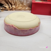 Miska różowa ceramiczna talerz głęboki na zupę 0,8 l ceramiczny różowy ceramika rękodzieło ręcznie robiona z formy miska talerz do zupy z jasnej masy kamionkowej różowa z wiewiórką