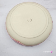 Miska różowa ceramiczna talerz głęboki na zupę 0,8 l ceramiczny różowy ceramika rękodzieło ręcznie robiona z formy miska talerz do zupy z jasnej masy kamionkowej różowa z wiewiórką