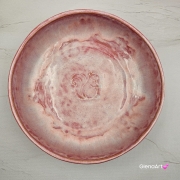 Miska różowa ceramiczna talerz głęboki na zupę 0,8 l ceramiczny różowy ceramika rękodzieło ręcznie robiona z formy miska talerz do zupy z jasnej masy kamionkowej różowa z wiewiórką