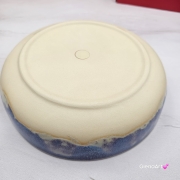Miska ceramiczna jasna lawenda Glena Art talerz głęboki na zupę 0,8 l ceramiczny niebieski ceramika rękodzieło ręcznie robiona z formy miska talerz do zupy z jasnej masy kamionkowej jasny niebieski
