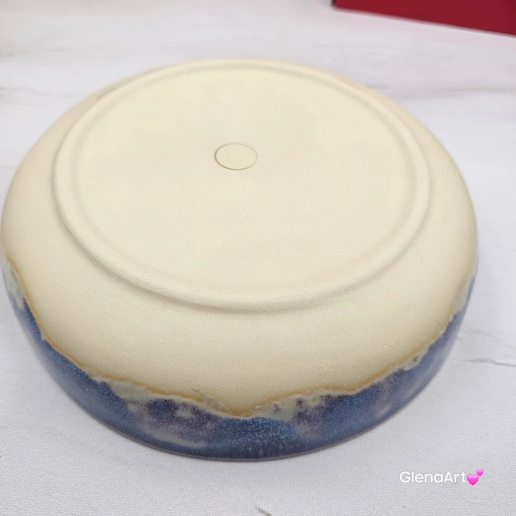 Miska ceramiczna jasna lawenda Glena Art talerz głęboki na zupę 0,8 l ceramiczny niebieski ceramika rękodzieło ręcznie robiona z formy miska talerz do zupy z jasnej masy kamionkowej jasny niebieski