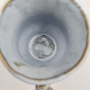 Kubek beczułka MAX duży ceramiczny Glena Art jasno niebieski z uszkiem i z pszczółką na uchu do kawy herbaty ulubiony kubek duży ceramiczny ceramika 400 ml błękitny