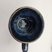 Kubek beczułka MAX duży kosmos ceramiczny Glena Art niebieska galaktyka z uszkiem kolory kosmosu do kawy herbaty ulubiony kubek ceramiczny ceramika 400 ml
