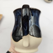 Kubek beczułka MAX duży kosmos ceramiczny Glena Art niebieska galaktyka z uszkiem kolory kosmosu do kawy herbaty ulubiony kubek ceramiczny ceramika 400 ml