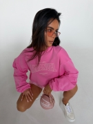 Bluza ADORA róż LA MANUEL One size cudowna bluza w pięknym różowym kolorze
