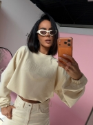 Bluza ADORA vanilla LA MANUEL One size cudowna bluza w pięknym waniliowym kolorze