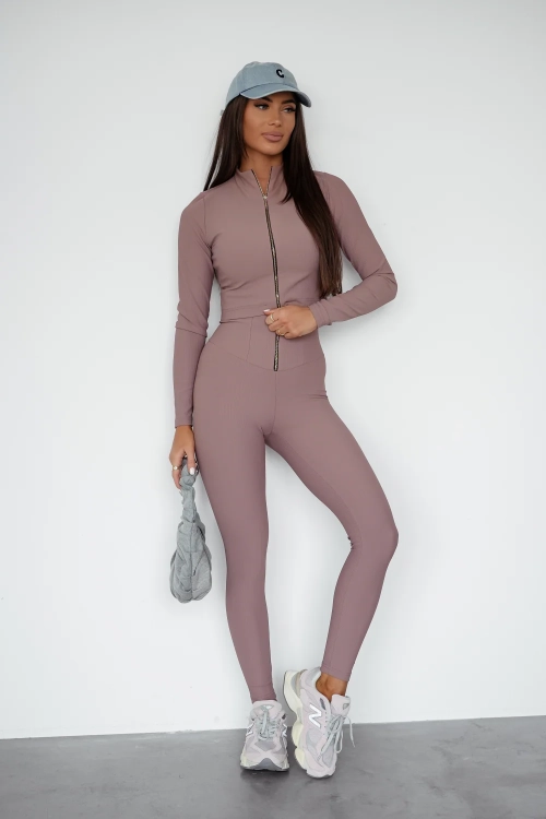 Komplet DUVE - Fango LaBalancia bluzka i legginsy świetny komplet legginsy + bluzka XS/S i M/L kolor brudny róż