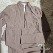 Komplet sportowy i elegancki DUVE - Fango LaBalancia bluzka i legginsy świetny komplet legginsy + bluzka XS/S i M/L kolor brudny róż / mokka / wrzosowy