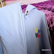 Komplet dresowy RARITY - błękitny LaBalancia XS/S bluza ovesize + legginsy w prążek wygodny komplet na co dzień bawełna kolor błękitny