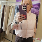 Kamizelka CLEAR puder LA MANUEL różowa kamizelka na chłodniejsze dni mast have ONE SIZE