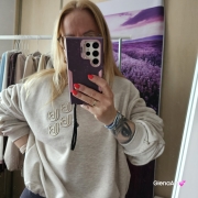 Bluza REMY Etro - rozmiar Uni, kolor Melanż Beż La Balancia z bufkami na rękawach i troczkami do ściągania Uni rozmiar kolor melanż