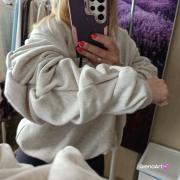 Bluza REMY Etro - rozmiar Uni, kolor Melanż Beż La Balancia z bufkami na rękawach i troczkami do ściągania Uni rozmiar kolor melanż