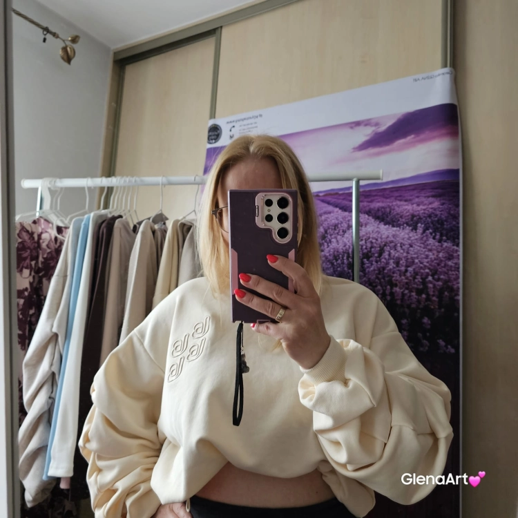Bluza REMY Etro - rozmiar Uni, kolor Kokos La Balancia z bufkami na rękawach i troczkami do ściągania Uni rozmiar kolor kokos / masełko / śmietankowy