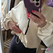 Bluza ADORA vanilla LA MANUEL One size cudowna bluza w pięknym waniliowym kolorze bluza beżowa idelana cudowna jakościowo