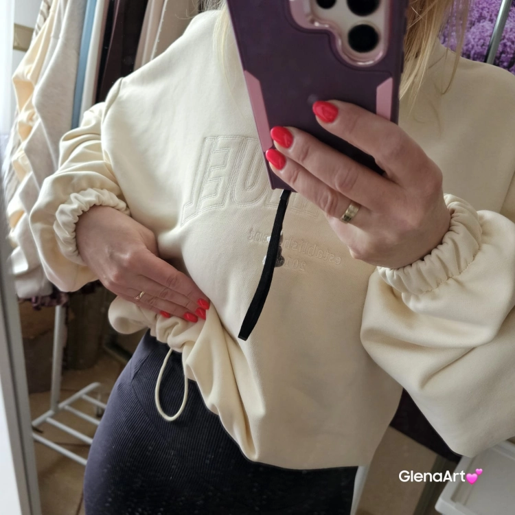 Bluza ADORA vanilla LA MANUEL One size cudowna bluza w pięknym waniliowym kolorze bluza beżowa idelana cudowna jakościowo