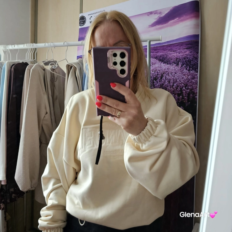 Bluza ADORA vanilla LA MANUEL One size cudowna bluza w pięknym waniliowym kolorze bluza beżowa idelana cudowna jakościowo