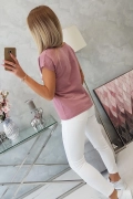 Bluzka z nadrukiem ust damski krój i mega duże usta ładna kobieca UNi 90 % bawełna BIAŁA, RÓŻOWA ,CIEMNY RÓŻ i NIEBIESKA