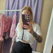 Legginsy BLESSED LaManuel czarne dzwony rozszerzane ku dołowi rozmiar S i M ciemny melanż / grafit