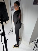Legginsy MIND czarne S rozmiar LaManuel z lampasami