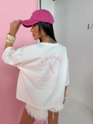 Czapka z daszkiem damska Czapka z daszkiem BONDI washed pink LAMANUEL czapka z daszkiem i wyszytym logo Lamanuel Uni