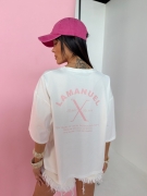Czapka z daszkiem damska Czapka z daszkiem BONDI washed pink LAMANUEL czapka z daszkiem i wyszytym logo Lamanuel Uni