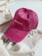 Czapka z daszkiem damska Czapka z daszkiem BONDI washed pink LAMANUEL czapka z daszkiem i wyszytym logo Lamanuel Uni
