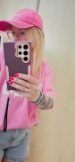 Czapka z daszkiem damska Czapka z daszkiem BONDI washed pink LAMANUEL czapka z daszkiem i wyszytym logo Lamanuel Uni